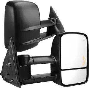 OEDRO Extendable Tow Mirrors Compatible with 2003 2004 2005 2006 Chevy Silverado Tahoe GMC Sierra Extendable Tow Mirrors, Arrow Signal Light Powered Heated