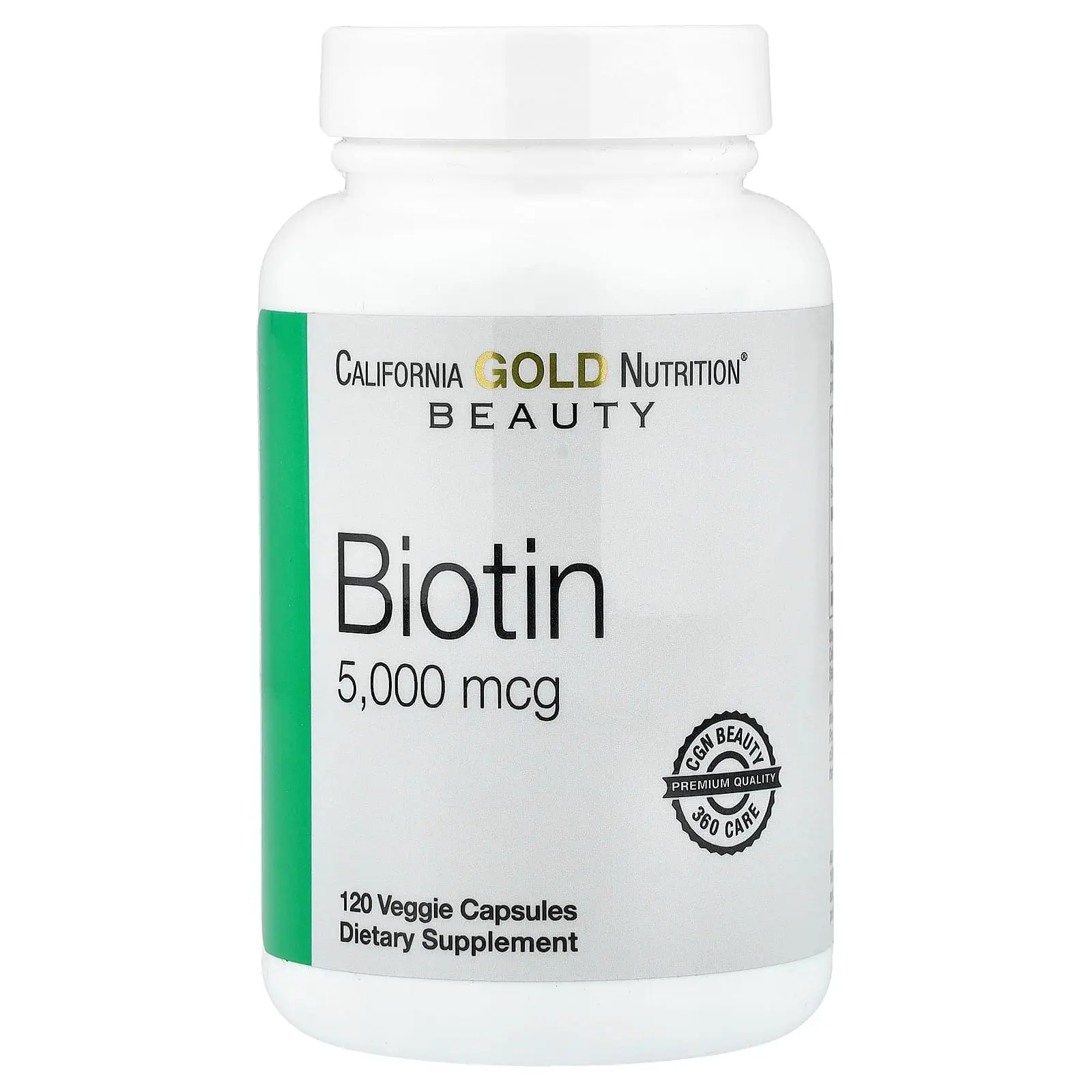 California Gold Nutrition Biotin, 5,000 mcg, 120 Veggie Capsules