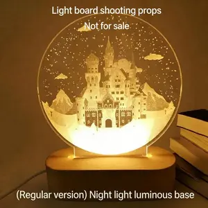 New Creative 3D Night Light, Cartoon LED Table Lamp, Acrylic Ambient Lighting Decorative Night Light for Bedroom Home Decor and Holiday Gift for Kids Girls Boys