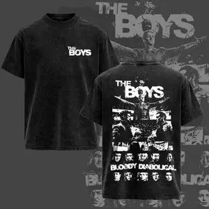 The Boy Season 5 Bloody Diabolical, Retro Graphic Tee Wash, Homelander Anti Hero Streetwear Top