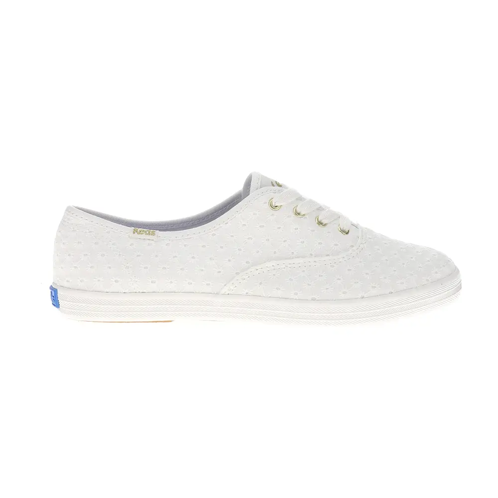 Keds Womens Champion Mini Daisy Eyelet Lace Up Sneakers Shoes Casual - White