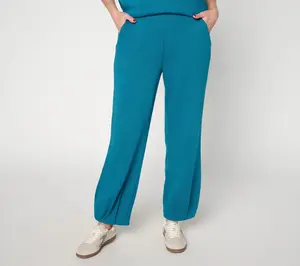 Me Time by Jennie Garth Regular Pleated French Terry Lounge Pants