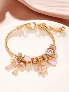 Cute Bow Candy Heart Star Decorative Handmade Bracelet, Exquisite Bracelet, Fashion Design, Holiday Gift Bracelet, Adjustable Beaded Bracelet for Women