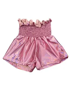 Light Pink Metallic Swing Shorts