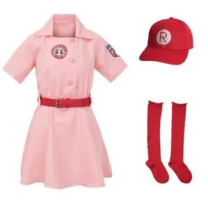 AAGPBL Rockford Peaches - Themed Pink Baseball Dress
