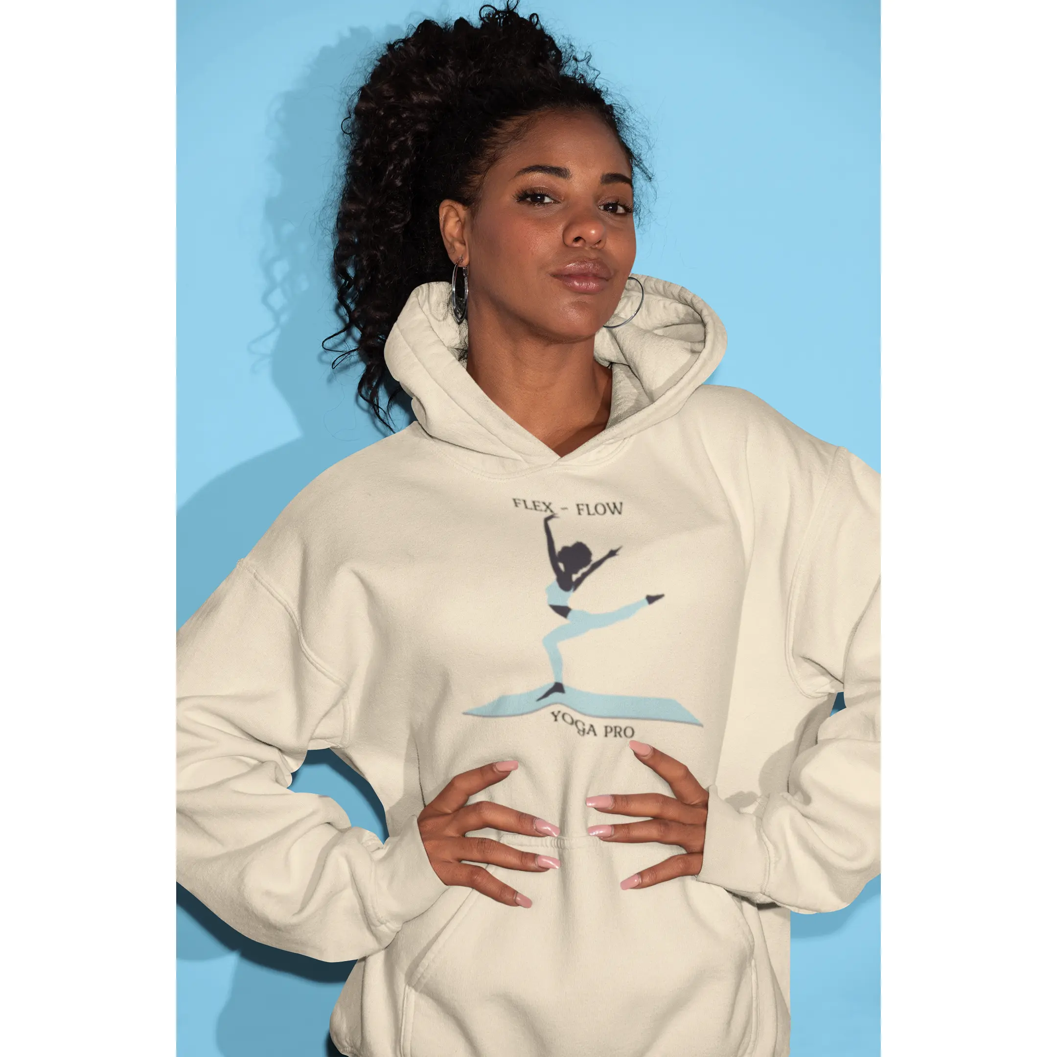 Flex Flow Yoga Pro Hoodie, Yoga Lover Hooded Sweatshirt, Workout Sweater, Yoga Apparel, Cozy Fitness Pullover, Yoga Gift