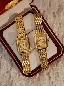 1 new gold French simple style ladies quartz wristwatch stainless steel strap mother-of-pearl dial with Roman scale simple waterproof niche fashion elegant ladies watch suitable for daily wear decoration and gifts, Fashionable waterproof watch