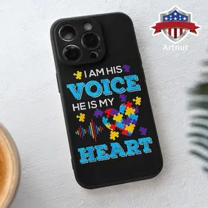 Caring for Autism Pattern Phone Case for iPhone 17 Air 16 Pro Max 15 14 Plus 16E 13 12 Mini 11 Promax X XS XR XSMax Shockproof Full Camera Protection Durable Slim Silicone Cover