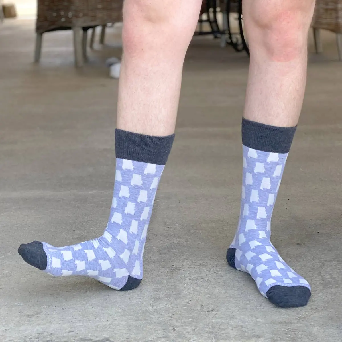 Men's Alabama Socks   Gray/White   One Size