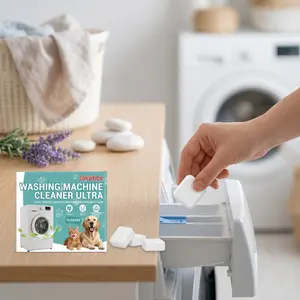 2 Boxes Washing Machine Cleaning Tablets, Gentle Stain Removal, Home Use Drum Washer, Clean and Protect Your Washer, Household Essentials