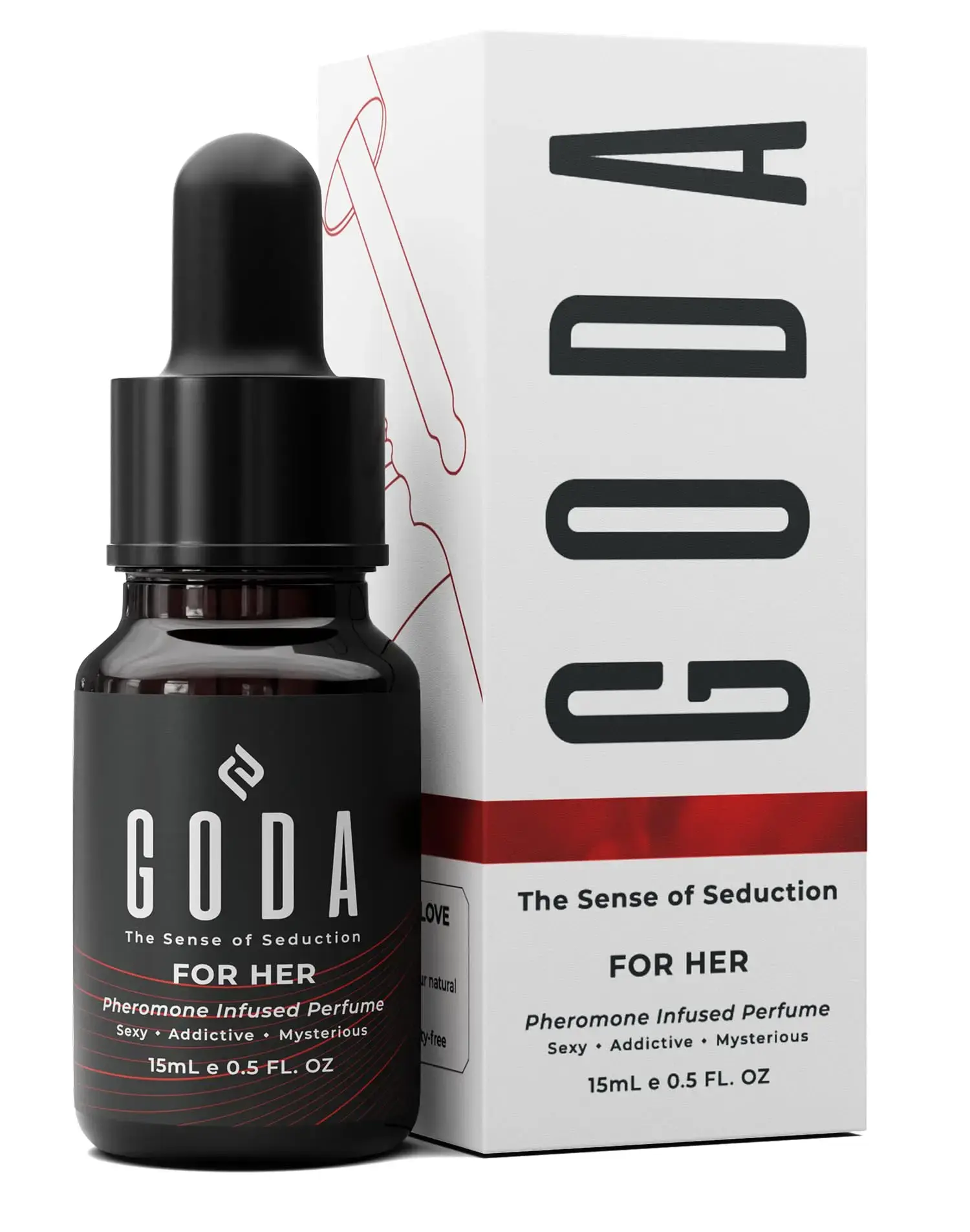 goda Pheromones Perfume for Women - Long Lasting Fragrance Oil with Jasmine, Rose & Peony Notes, Vegan & Cruelty-Free, Travel Size 15ml, Long Lasting Perfumes, Women Perfumes