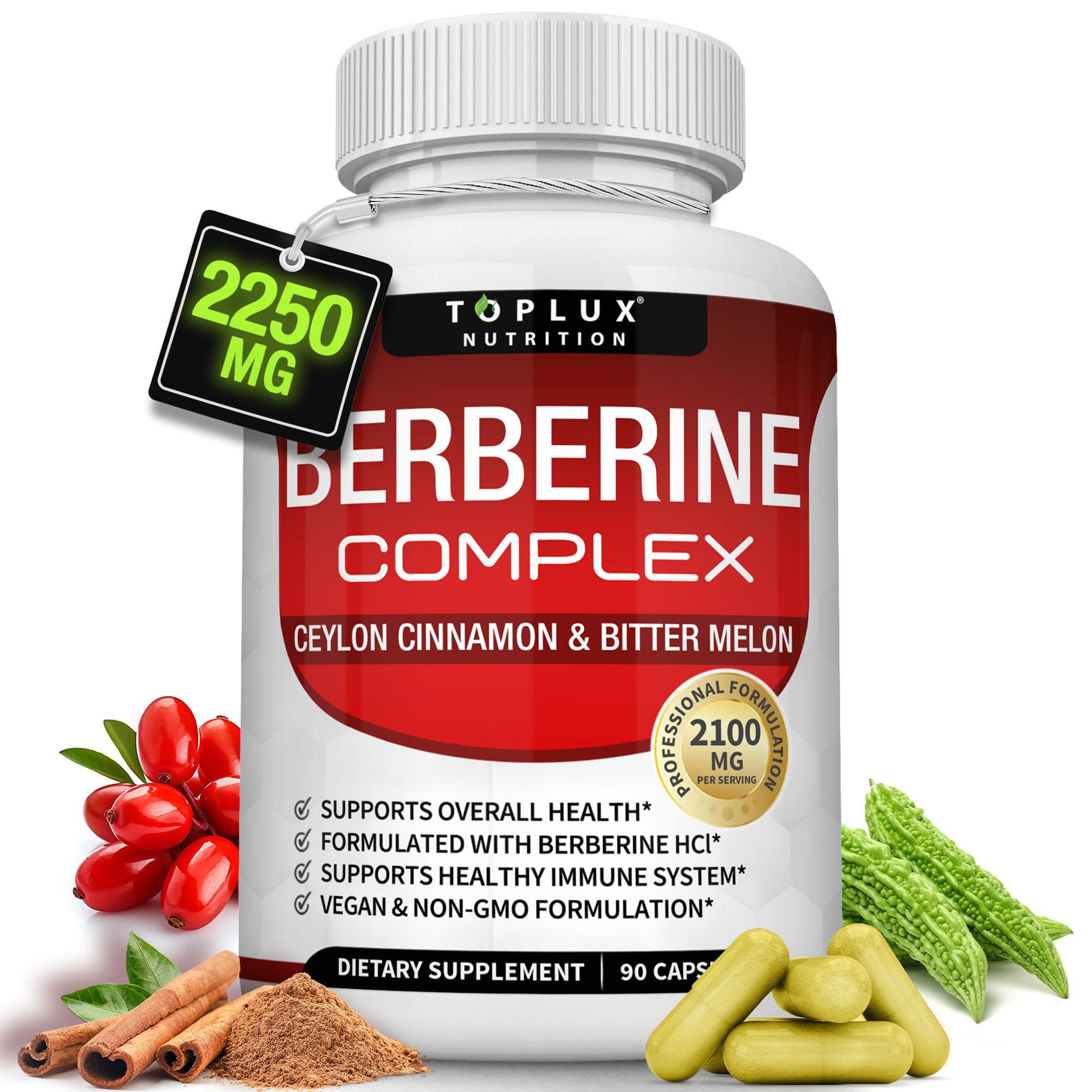 Berberine with Ceylon Cinnamon & Bitter Melon - Berberine Complex Fitness Dietary
