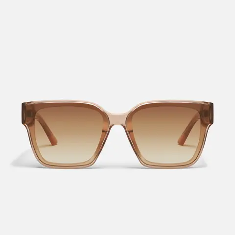 QUAY - DRIVE IN Square Sunglasses with Flush Lens and Built-in Universal Nose Pads for Big Screen Style Square Eyewear Fashionable Sunglasses Casual Outdoor Sunglasses Minimalist Sunglasses Modern Frames Sunglasses