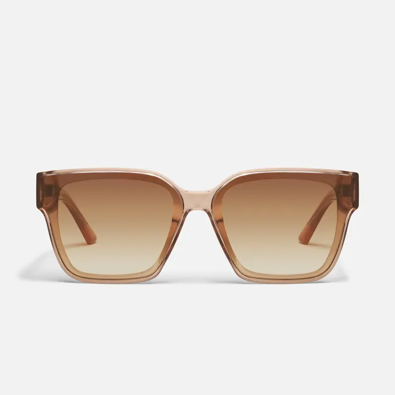 QUAY - DRIVE IN Square Sunglasses with Flush Lens and Built-in Universal Nose Pads for Big Screen Style Square Eyewear Fashionable Sunglasses Casual Outdoor Sunglasses Minimalist Sunglasses Modern Frames Sunglasses