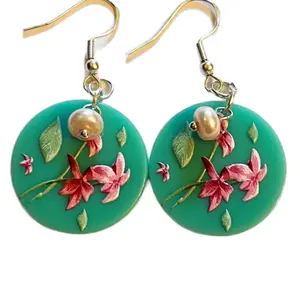 Flower Disk Earrings