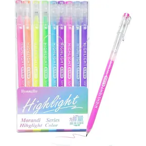 9 Colored Gel Pens Set, 0.6mm Fine Point for Black Paper & White Paper, For Journaling, Adult Coloring Books, Bible, Drawing, Note Taking, Art Journaling Supplies (Highlights Color)