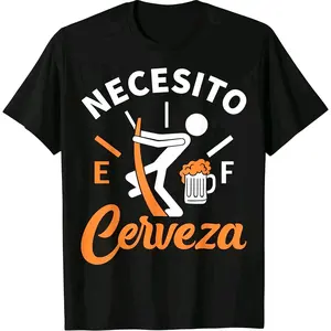 100% Cotton Necesito Cerveza-Need Beer Funny Beer Lover T-Shirt