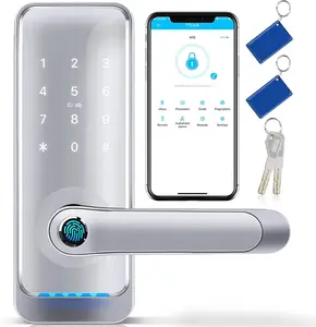 Keypad  Door Lock with Handle:  Keyless Entry  Lock for Front Door -  Code for Exterior Door -  Knob Deadbolt Lock()