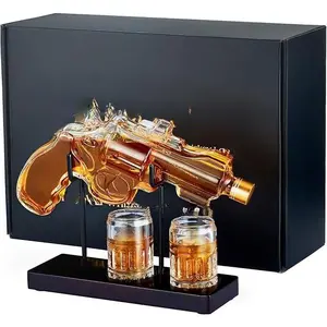 Christmas Gifts Whiskey Decanter Set with Shot Glass, Cool Anniversary Birthday Gift Ideas for Men Women, Funny Military Retirement Present, Home Bar Drinking Party  Bottle Container Utensils Traditional Classic