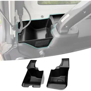 Rear Trunk Organizer Tray Compatible with 2024 2025 Jeep Wangler JL JLU 4XE Rubicon Sahara 4 Door, Wheel Well Storage Box Cargo Organizer Accessories for Jeep Wangler JL (Left + Right)