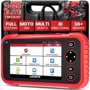 LAUNCH CRP 129MT Diagnostic Scanner for Motorcycle Full System Diagnosis and All Maintenance Service Function Bi-Directional Motobike OBD Scanner Code Reader
