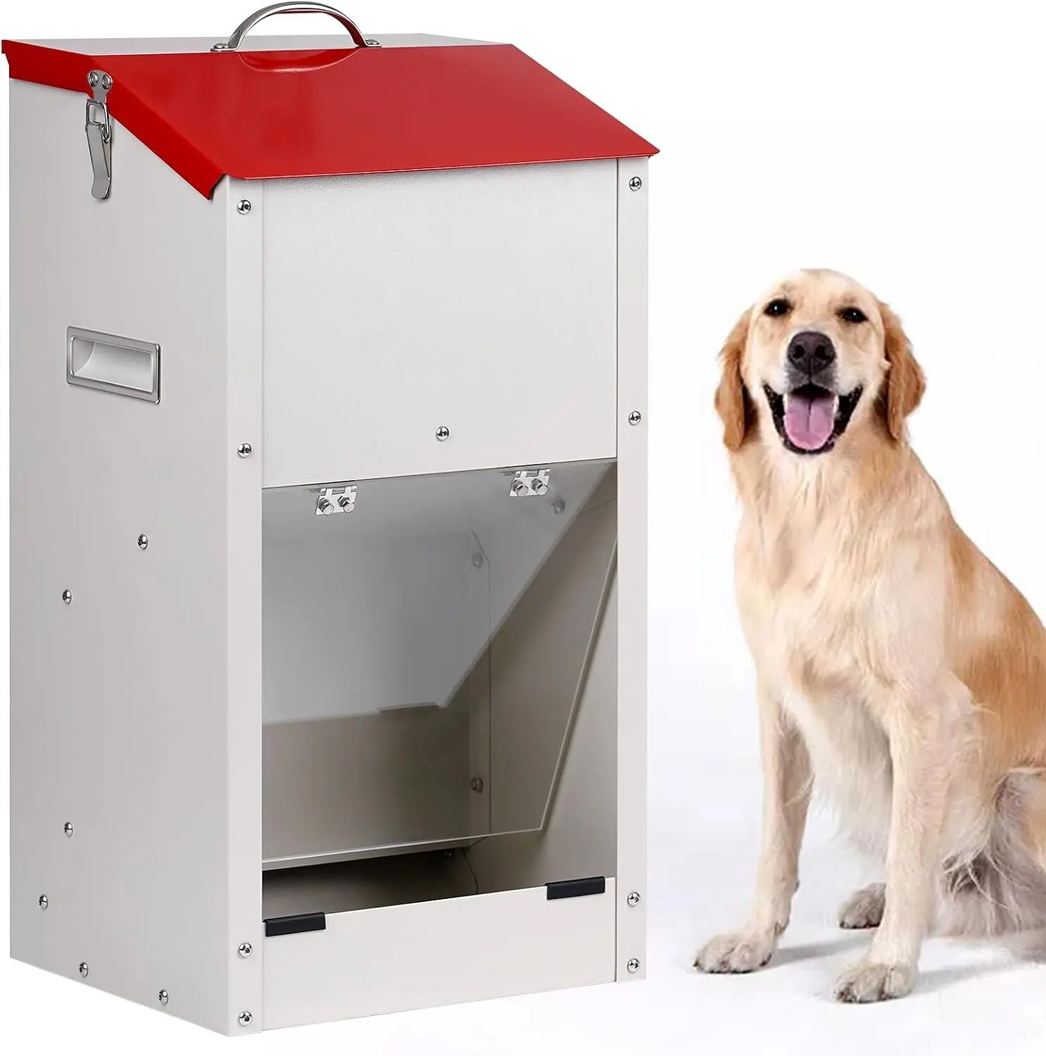 Automatic Dog Feeder for Large Breeds 25lbs Gravity Dog Food Dispenser for Outdoor Pets