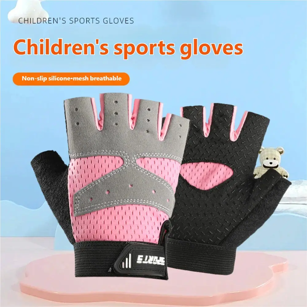 Half-Finger Sports Riding Gloves, Outdoor Monkey Bars Bike Balance Bike Anti-Slip Durable Shockproof Hand Protection
