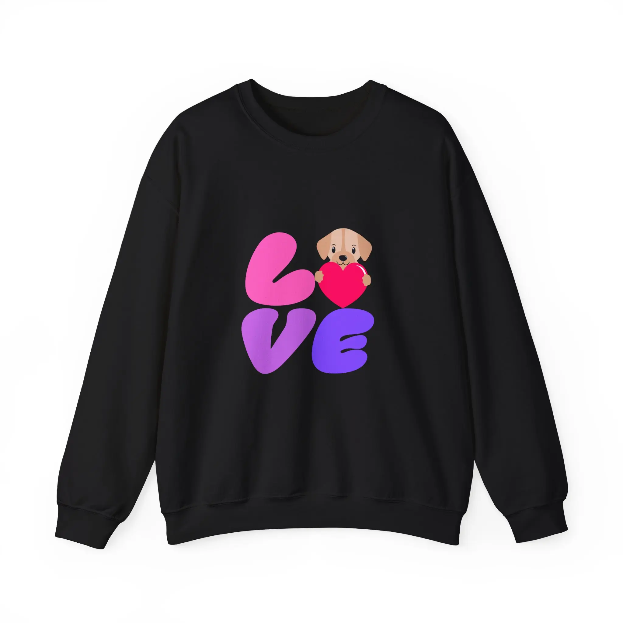 Valentines Day Dog Sweatshirt, Cute Puppy Love Valentine's Gift, Heart Print Jumper, Dog Lover Gift, Valentine's Day Shirt, Cozy Unisex