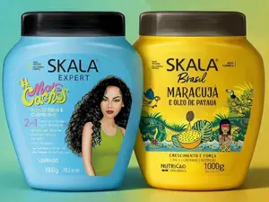 2-Pack Skala Expert Mais Cachos & Passion Fruit + Patauá Oil Creams Vegan Curly Hair Cream | Silky Argan Moisturize | Curl Cream 35.27 oz Each Moisture