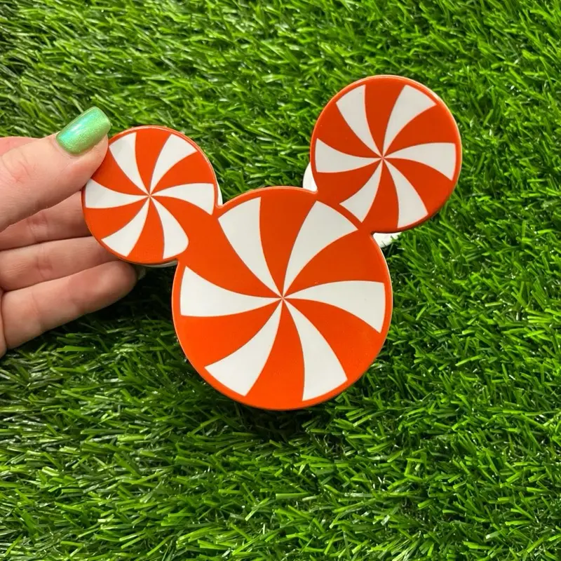 Mouse Peppermint Holiday Hair Claw