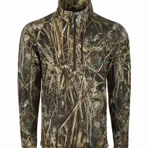 Unisex Camo Base Layer Top – Quarter Zip Breathable Long Sleeve Hunting Pullover