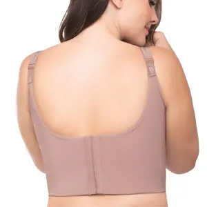 Colombian High Coverage Bra – Full Back Support, Bust Lift & Compression | Post-Surgical & Everyday Comfort Bra by Essential - High Support Bra with Wide Back & 8-Hook Closure – Bust Enhancing Colombian Shapewear