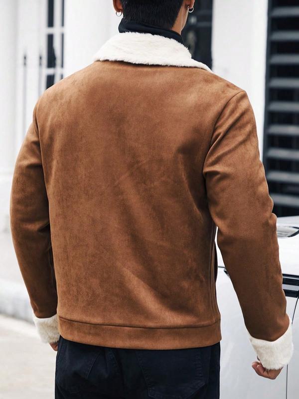 Men's Tactical Warm Winter Jacket, Thick Collar Casual Workwear Coat for Cold Weather, Fashionable Durable Windbreaker for Outdoor Activities