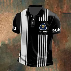 LIGA MX Pumas UNAM Personalized Name Stripped Polo Design ST2502
