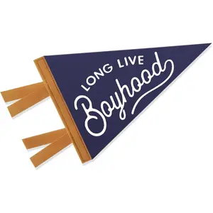Baby Boy Nursery Decor, Long Live Boyhood Banner Sign for Kids Boys Room Decor Flags, Wall Penants Preppy Navy Blue Wall Hanging Decor for Kids Toddler Boys Nursery Bedroom Playroom