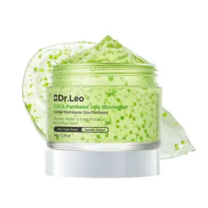 Dr.Leo CICA Panthenol Jelly Moisturizer 50g - Lightweight Green Tea Gel Cream with 4X CICA Complex, Panthenol, Hyaluronic Acid for Calming, Skin Repair, Dry, Redness-Prone Sensitive Skin,summerwins