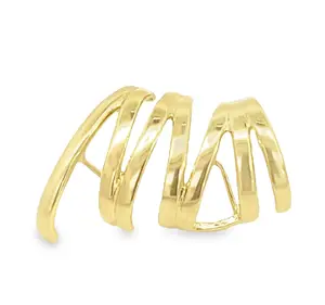 Chevron Patterned Earrings with Cuff