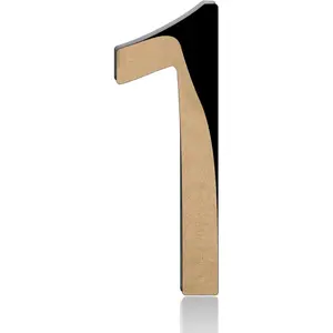 4 Inch Self Adhesive House Numbers, Black Acrylic Address Letters and Numbers for Outside, Ideal for Garden, Mailboxes, Rooms, Apartments, Offices and Hotels