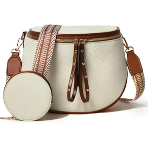 Crossbody Bags for Women, Large Vegan Leather Trendy Bum Bag