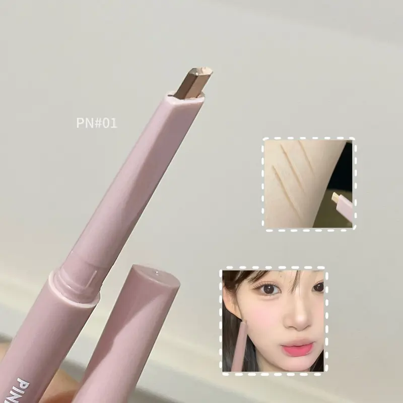 2-in-1 Dual Shade Tear Trough Pen, Two-tone Design, Smooth & Easy to Blend, Beginner Friendly, Draw Natural Plump Tear Troughs to Enlarge Eyes, Ideal Eye Makeup, Dual Shade Formula