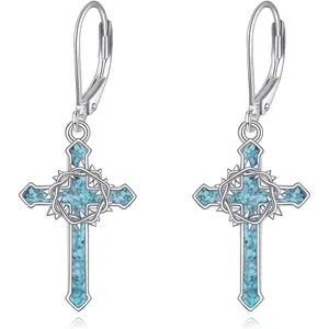 Sapphire Dangle Earrings 925 Sterling Silver Jewelry Gifts for Women Mother's Day
