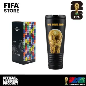 [FIFA World Cup 2026] Officially Licensed Fan Memorial Cup, 24oz Double-Wall Insulated Water Cup with Built-In Cheering Whistle, Premium Soccer Event Fan Merchandise & Gift