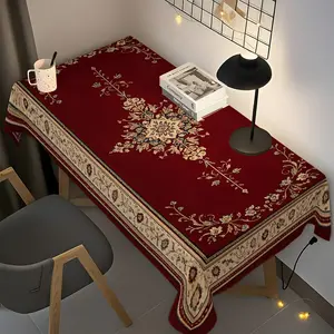 1PC Spring Floral Tablecloth, Traditional Flower & Vine Design, Rectangular Table Cover, Perfect for Weddings, Parties, Festivals, Birthdays, Restaurants