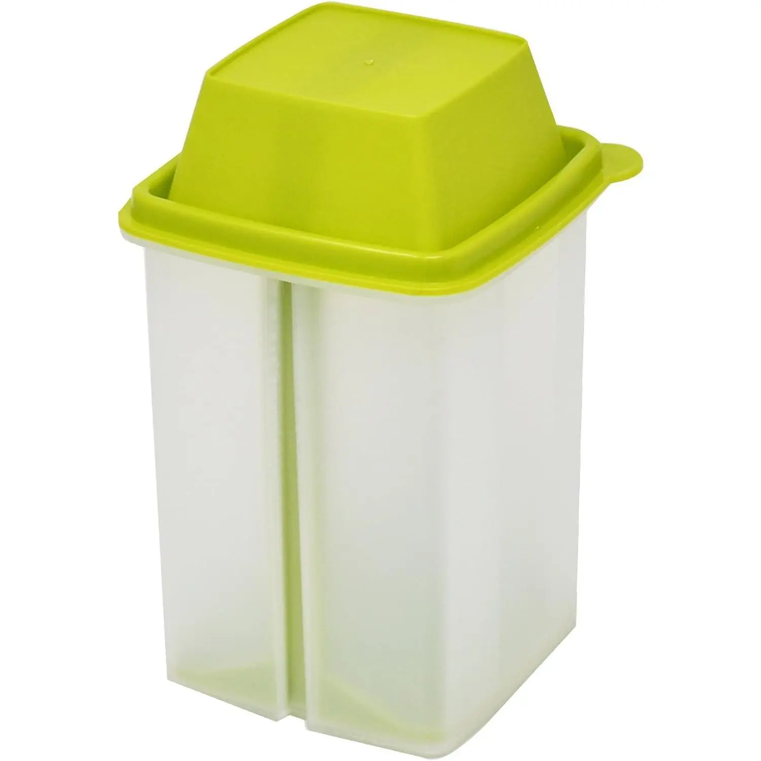 Pickle Container with Strainer -  Jalapeno Container for Mess-Free Storage of Condiment  - Pickle Holder with Easy to Open Lid Design (Green)