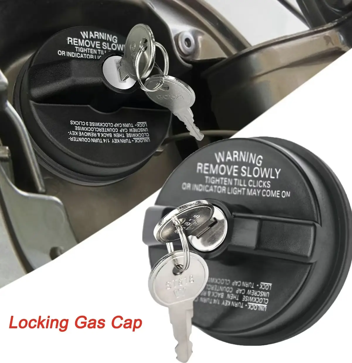 Lockable Fuel Cap for Chevrolet Silverado 1500 2500 3500 Cruze Express Malibu Colorado Suburban Tahoe Equinox & Toyota Honda GMC Nissan Subaru Acura Buick Cadillac Lexus Saturn Mitsubishi, Automotive, Security