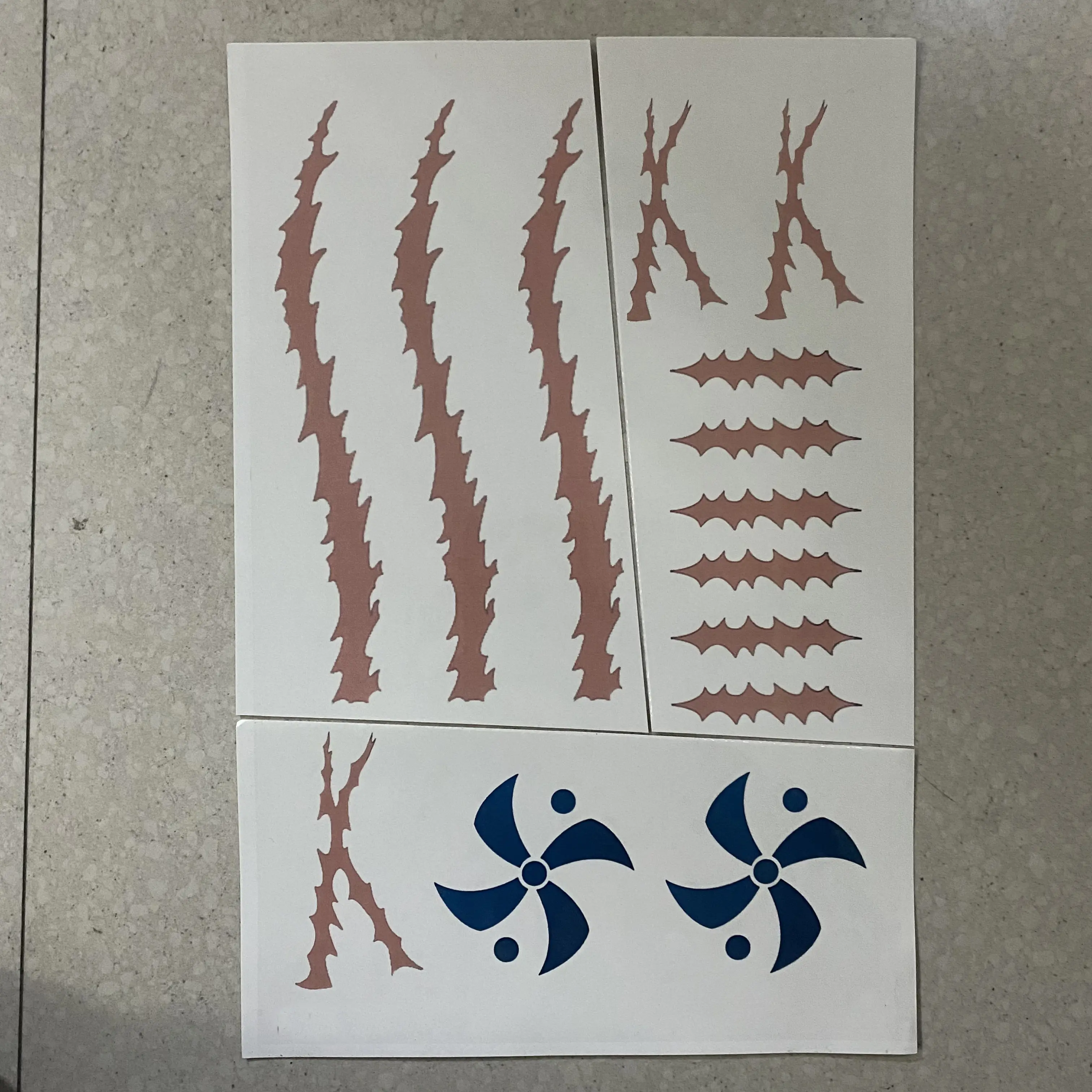 Demon Shinazugawa Doki Kokushibo Yoriichi Wind Hashira Unisex Face Arm Cosplay Transfer tattoos Stickers