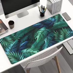 Trend Tropical Monstera Palm Leaf Jungle XXL Extended Gaming Mouse Pad, Boho Nature Aesthetic Desk Decor, Non-Slip Rubber Desk Mat with Stitched Lock Edge, Washable Keyboard Pad for PC Gaming & Home Office, Perfect Gift for Plant & Boho Lovers