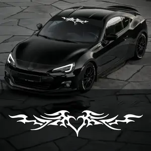 1PC Angel Wings Car Stickers, Waterproof Vinyl Decals, Gothic Style, Suitable for Auto Front Windshields, Window, Universal Vehicle Modification Decoration, Vehicle Exterior Decoration