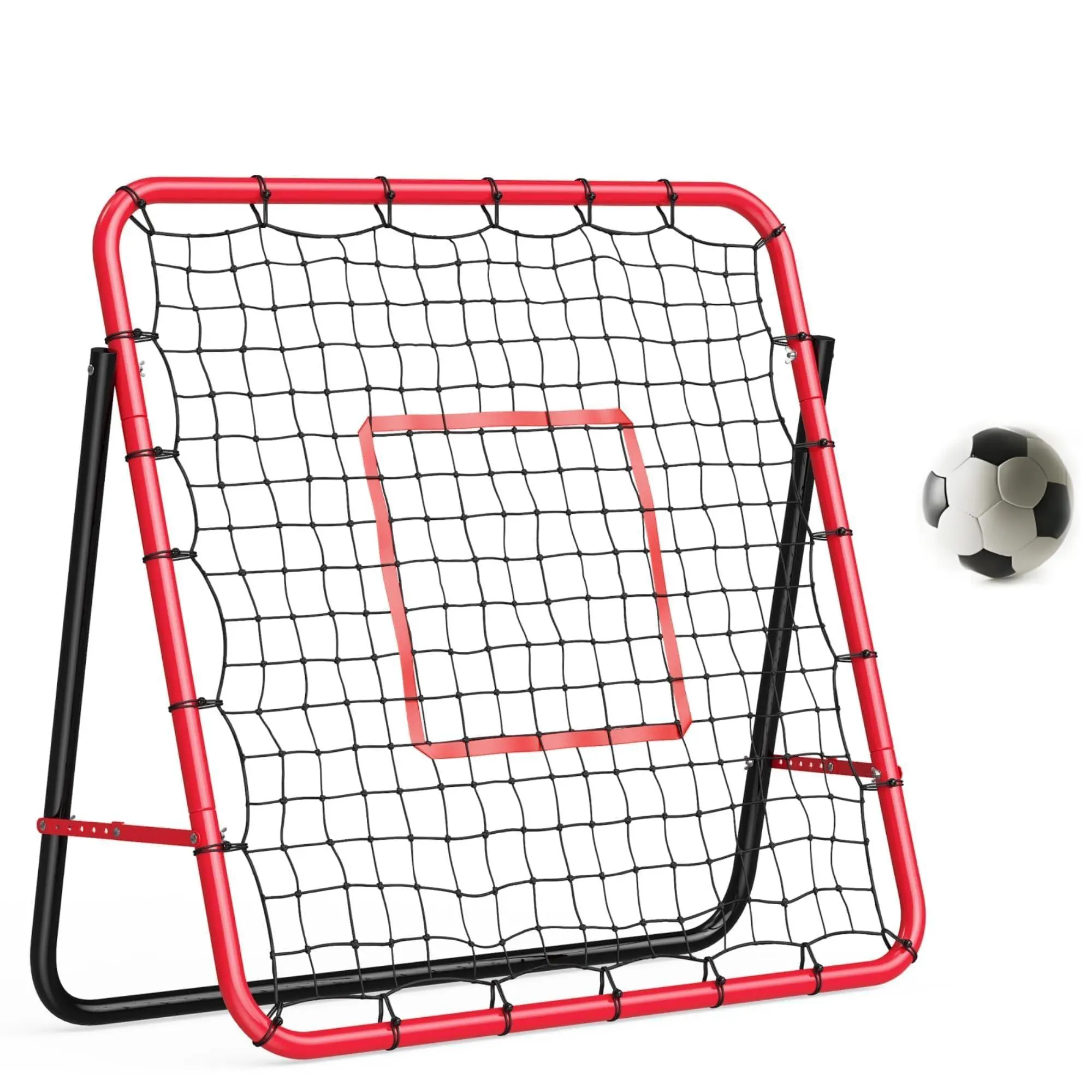 GARVEE Soccer Rebounder Net, Heavy Duty Soccer Rebound Net with Iron Frame, Rust Resistant, Football Training Equipment for Backyard/Field, Easy Assembly