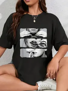 100% Cotton Unisex Girls Love Blunts Red Lips Smoking Blunt Funny Tee Womens Round Neck Short Sleeve T-Shirt Women's Men Graphic Tee
